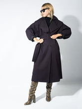 Load image into Gallery viewer, Oversized Trench Coat Navy