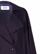 Load image into Gallery viewer, Grifoni Oversized Trench Coat Navy
