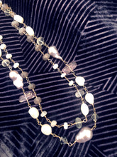 Load image into Gallery viewer, Necklace short two row pearl