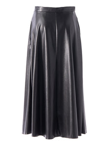 Faux Leather Skirt Black