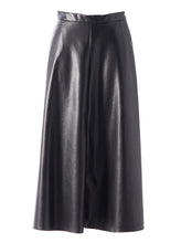 Load image into Gallery viewer, Faux Leather Skirt Black