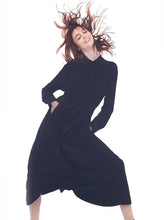 Load image into Gallery viewer, a-line shirt dress midnight