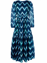 Load image into Gallery viewer, Samantha sung Anna Belted Midi Dress Zigzag  