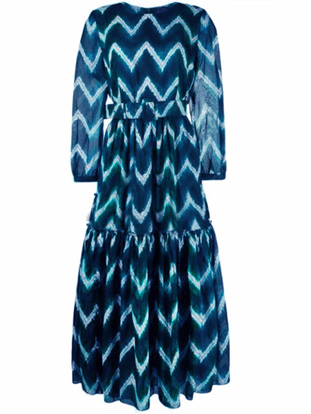 Samantha sung Anna Belted Midi Dress Zigzag  
