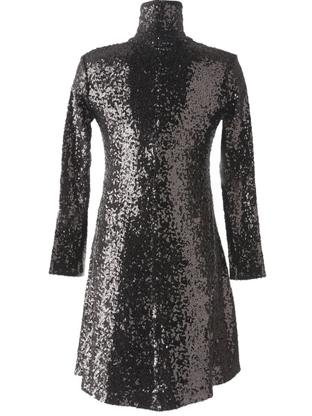 Norma Kamali Norma Kamali Sequin Swing Dress Black