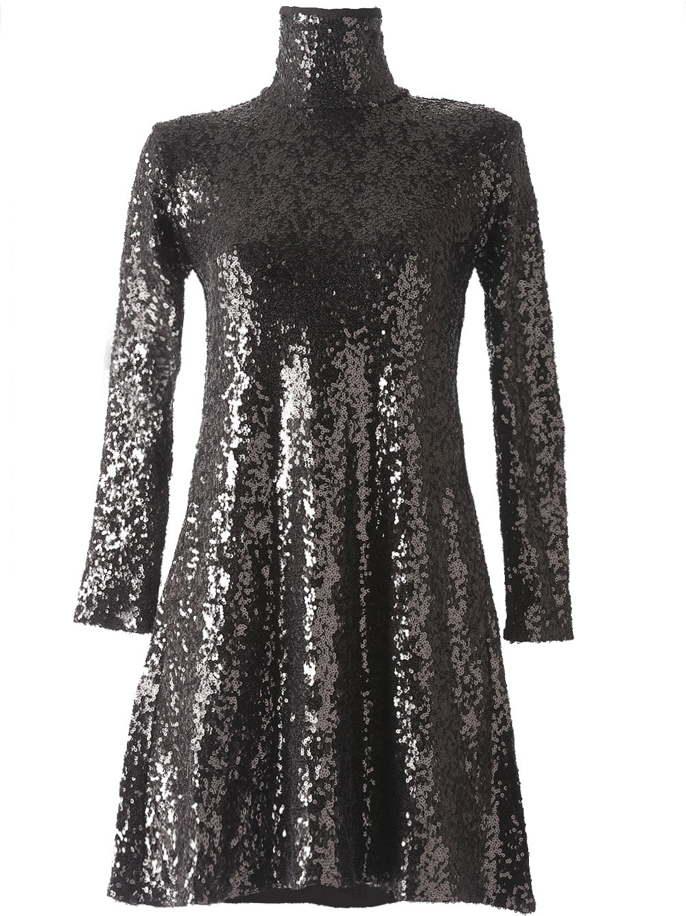 Norma Kamali Sequin Swing Dress Black