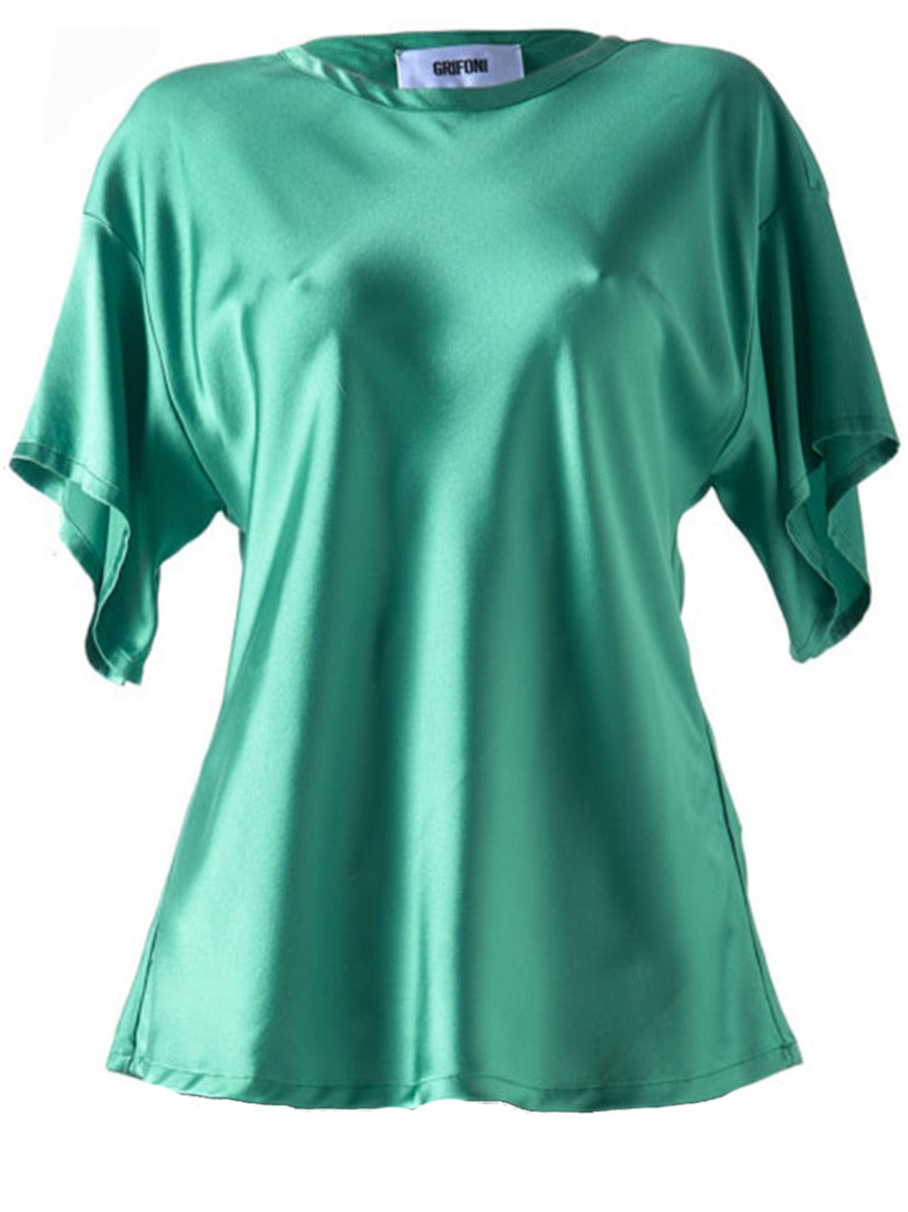 Grifoni Silk Stretch T-Shirt Green