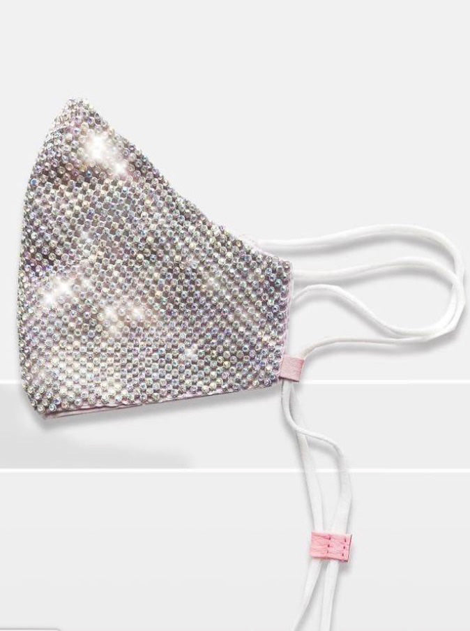 face mask crystal rainbow