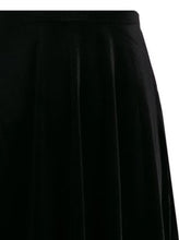 Load image into Gallery viewer, Norma Kamali Velvet Flared Skirt Black