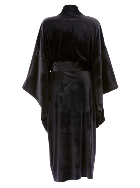 norma kamali kimono dress in black