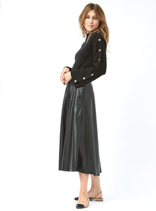 Faux Leather Skirt Black
