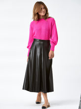 Load image into Gallery viewer, Faux Leather Skirt Black