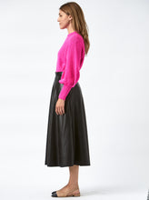 Load image into Gallery viewer, Faux Leather Skirt Black