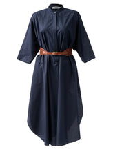 Load image into Gallery viewer, Kimono dress cotton navy