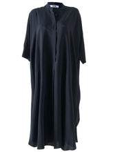 Load image into Gallery viewer, Kimono Dress Silk Black