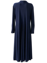 Load image into Gallery viewer, A-line shirt dress midi in midnight