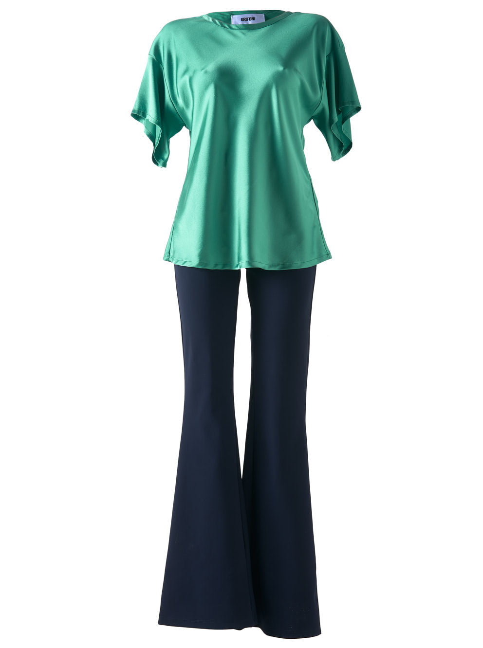 Silk Stretch T-Shirt Green
