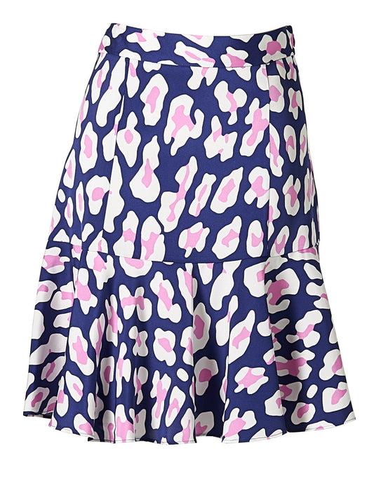 Wendy Skirt Leopard Large Blue