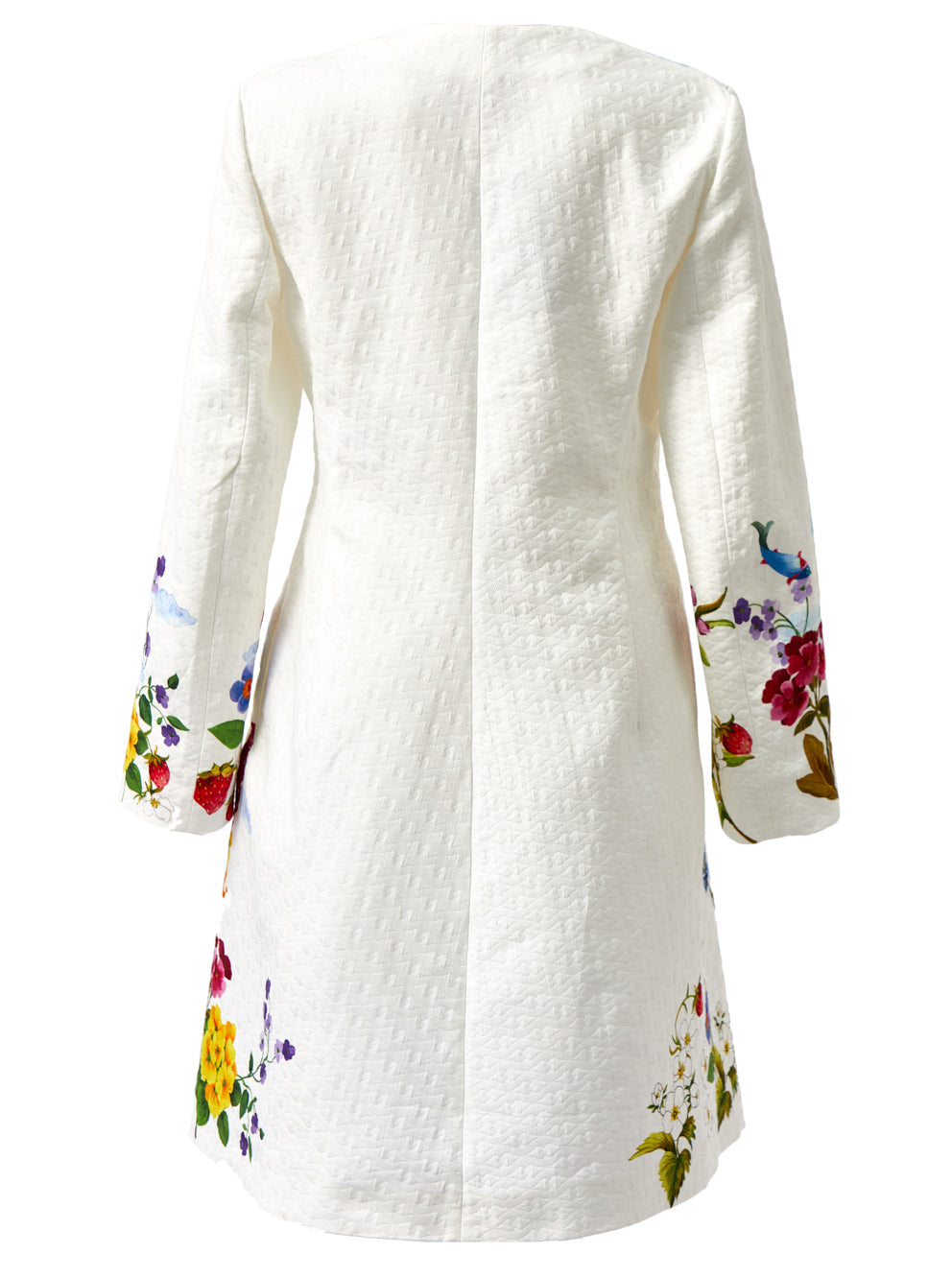 Flower Printed A-Line Coat