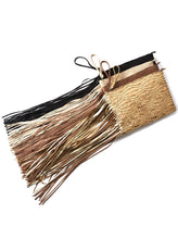 Load image into Gallery viewer, Leather Fringe Clutch Black