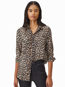 Shirt Leopard Print Silk