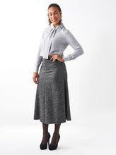 Afbeelding in Gallery-weergave laden, Blouse met strik, grijs