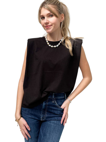 Grifoni padded t.shirt black