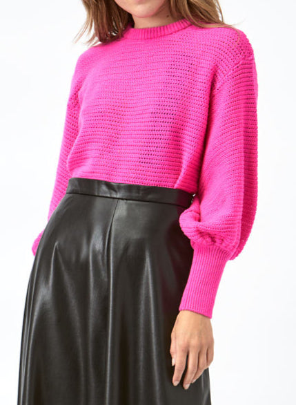 Sweater Crochet Pink