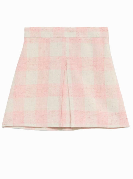 Skirt Beate check pink