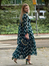Load image into Gallery viewer, Dress Anna Zigzag petrol