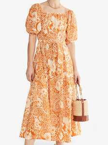 Natuba Dress in Orange