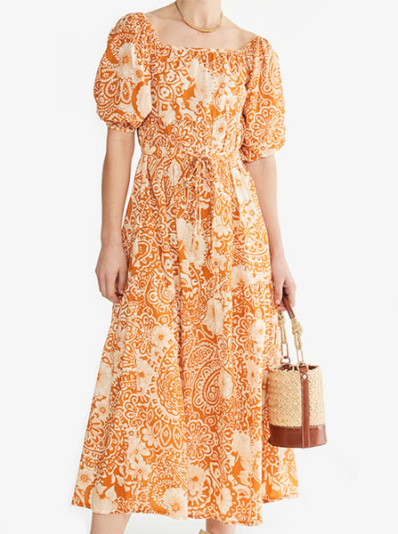 Natuba Dress in Orange